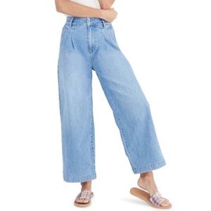 Madewell Pleated Wide-Leg Jeans Plus Size